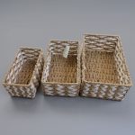 Set cajas rectangulares con yute