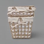 Set basurero y organizador macrame y yute